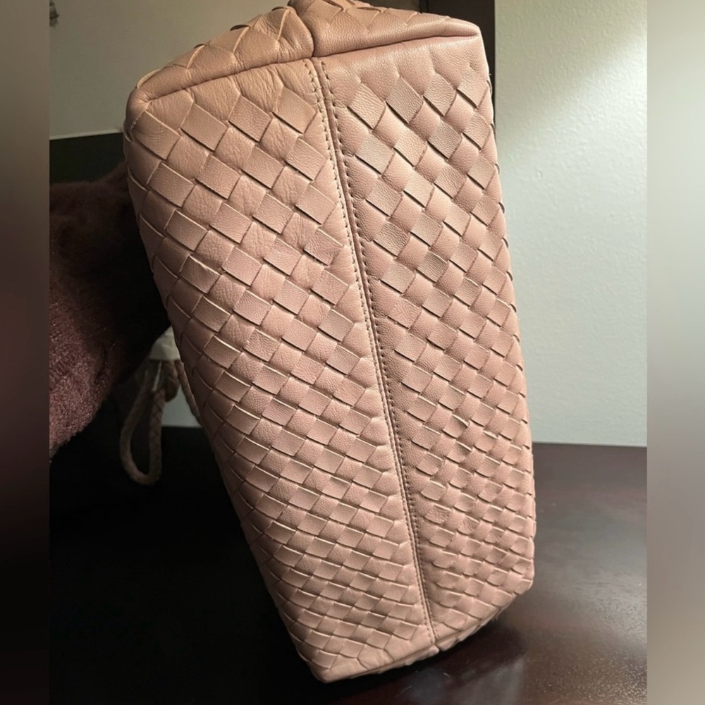 Large Quince Beige Woven Tote/Shoulder Bag - Taupe - Picture 13 of 13